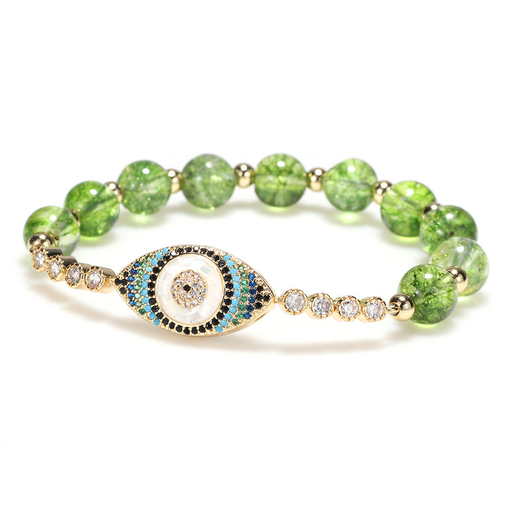 Wholesale Evil Eye Peridot Zircon Bracelet